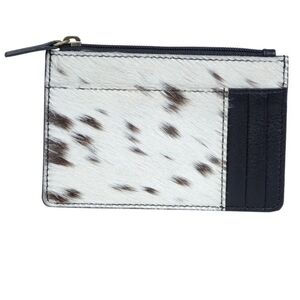 Western Black and White Leather Card Holder Cowgirl Style Southwestern Style